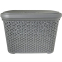 Корзина с крышкой пластмассовая 30л серая