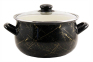Каструля емальована 2.1л Чорний мармур